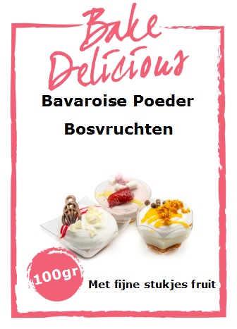 Bake delicious bavaroisepoeder bosvruchten met stukjes fruit 100 gram bij cake, bake & love 5