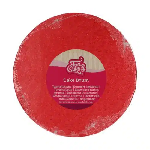 Funcakes cake drum rond ø20 cm - rood