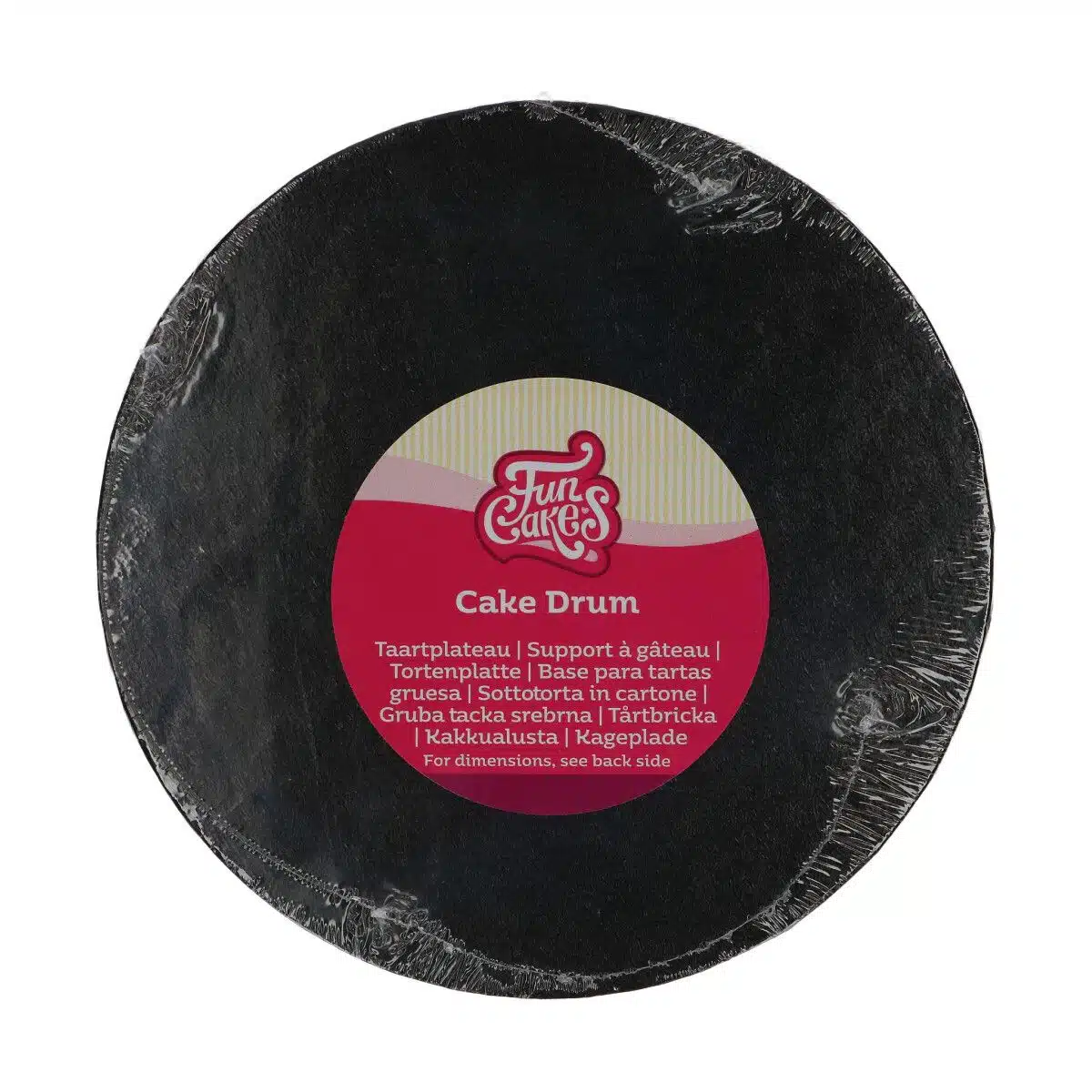 Funcakes cake drum rond ø20 cm - zwart bij cake, bake & love 5 Funcakes cake drum rond ø20 cm - zwart