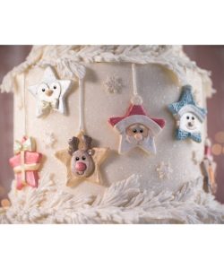 Karen davies silicone mould - christmas stars bij cake, bake & love 10