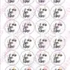 Eetbare cupcakeprint bee mine - 24 cupcake rondjes bij cake, bake & love 1