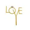 Caketopper love met diamant bij cake, bake & love 1