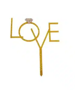 Caketopper Love met diamant