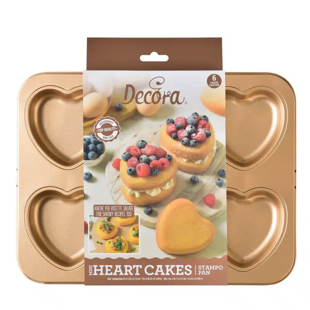 Decora goldline heartshape cakepan bij cake, bake & love 5 Decora goldline heartshape cakepan