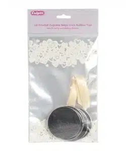 Culpitt Printed Heart Cupcake Bags With Ribbon Ties pk/12