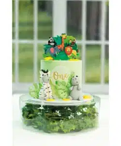 Alternative view of Culpitt Jungle Friends Happy Birthday Topper