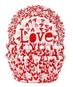 House of Marie Baking Cups Love pk/50