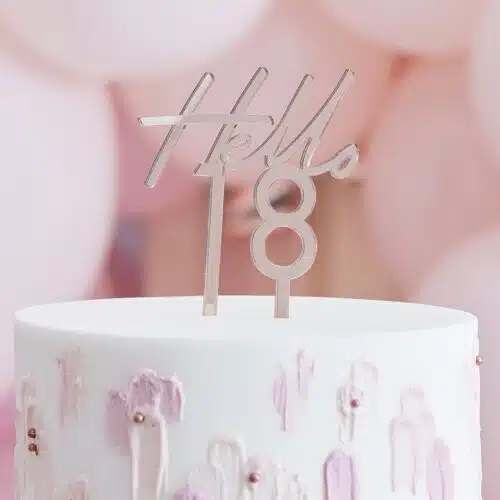 Ginger ray caketopper hello 18 rose gold