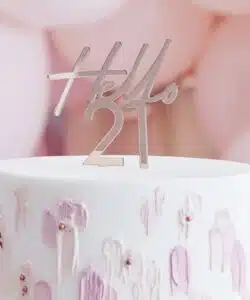 Ginger Ray Caketopper Hello 21 Rose Gold