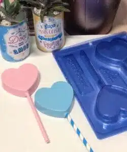 Chocolade mal Hart Lollies