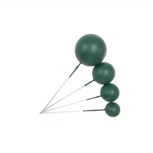 Cake bubbles dark green set 4