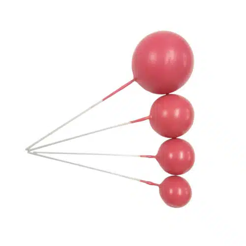 Cake bubbles hot pink set 4
