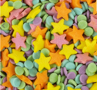 Sprinkley sprinkles - rainbow & stars confetti 80 gram bij cake, bake & love 5