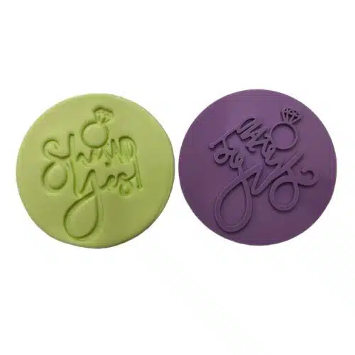 Impressie stempel she said yes!