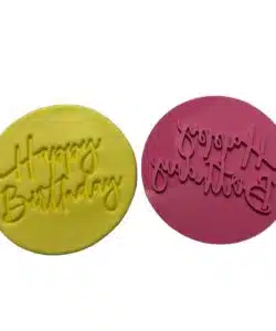 Impressie stempel Happy Birthday versie 2
