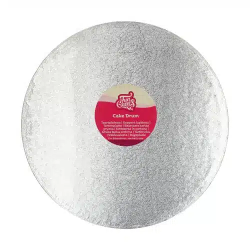 Funcakes cake drum rond ø33 cm- zilver