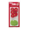 Dekora suikerbloemen rode margrietjes en groen blad 12 stuks bij cake, bake & love 3