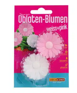 Ouwel Bloemen wit-roze pk/6