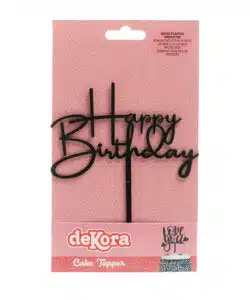 Alternative view of Dekora Caketopper Happy Birthday zwart