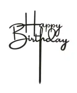 Dekora Caketopper Happy Birthday zwart