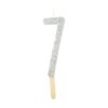 Pme silver glitter number candle 7 bij cake, bake & love 1