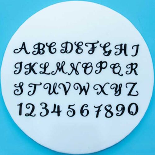 Fmm swirly alphabet & number font bij cake, bake & love 5