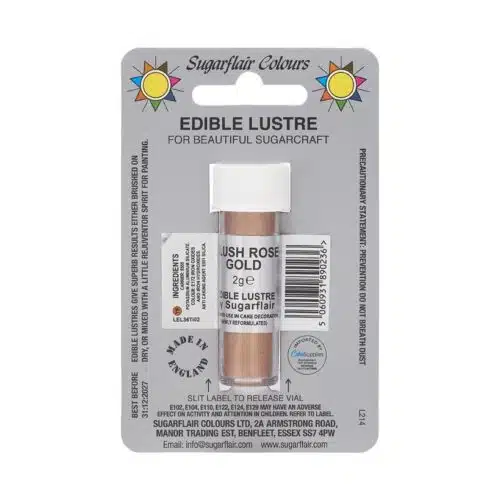 Sugarflair edible lustre blush rose gold 2g