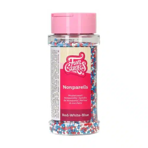 Funcakes musketzaad rood-wit-blauw 80 g