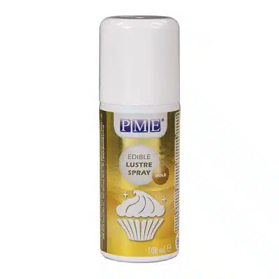 Pme lustre spray - tio2 free - gold 100ml bij cake, bake & love 5 Pme lustre spray - tio2 free - gold 100ml