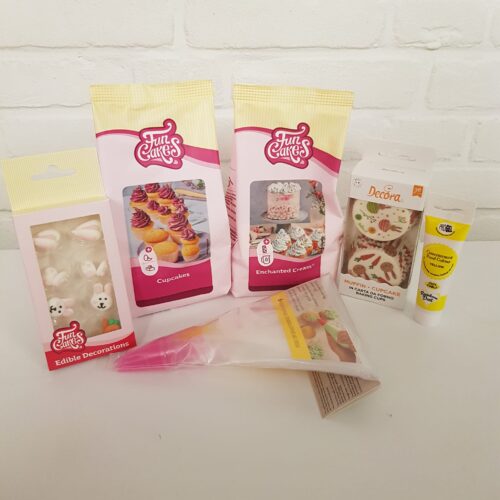 Paas cupcakes pakket met suikerkonijntjes bij cake, bake & love 5