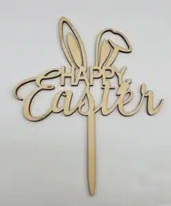 Caketopper Happy Easter Wood