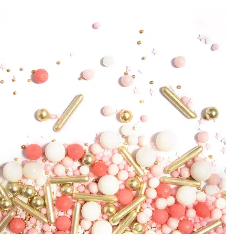 Scrapcooking sprinkles mix pink & gold 70 gram bij cake, bake & love 6 Scrapcooking sprinkles mix pink & gold 70 gram - afbeelding 2