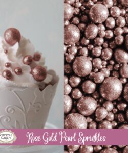 Crystal candy rose gold decorative glitter pearls mix 75 gram bij cake, bake & love 9