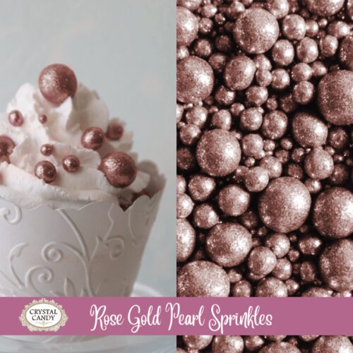 Crystal candy rose gold decorative glitter pearls mix 75 gram bij cake, bake & love 7