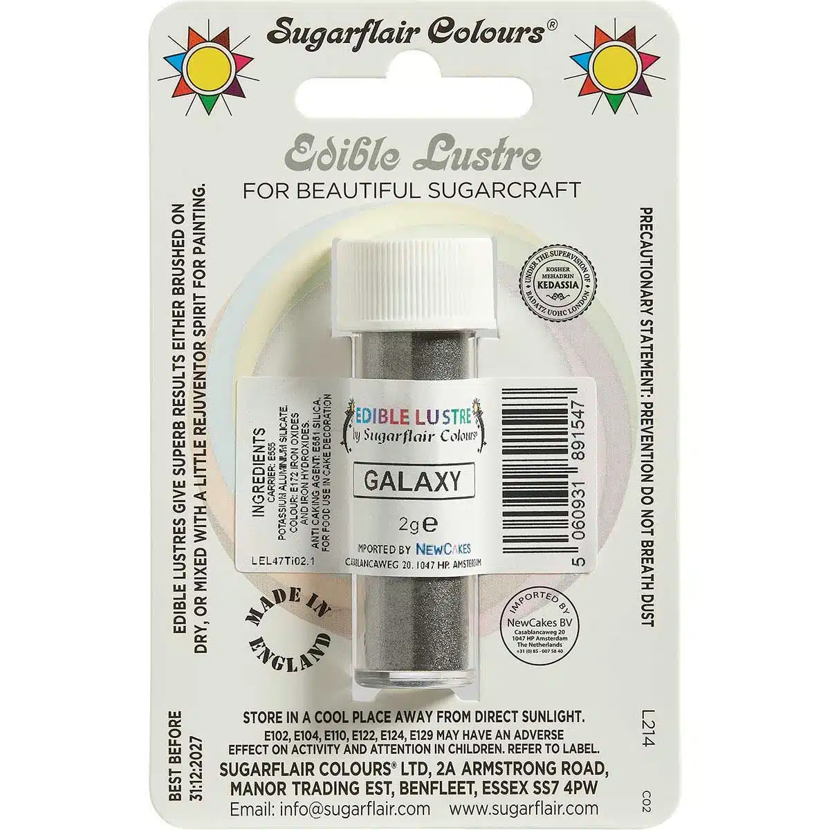Sugarflair edible lustre galaxy, 4g bij cake, bake & love 5 Sugarflair edible lustre galaxy, 4g