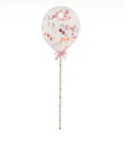 Ballon Caketopper Confetti Ballon rosé goud