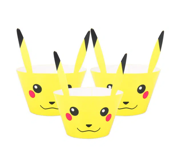 Pikachu cupcake wrappers 12 stuks bij cake, bake & love 5 Pikachu cupcake wrappers 12 stuks