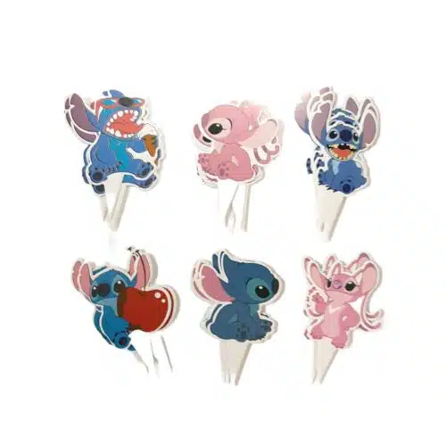 Stitch cupcake prikkers 24 stuks