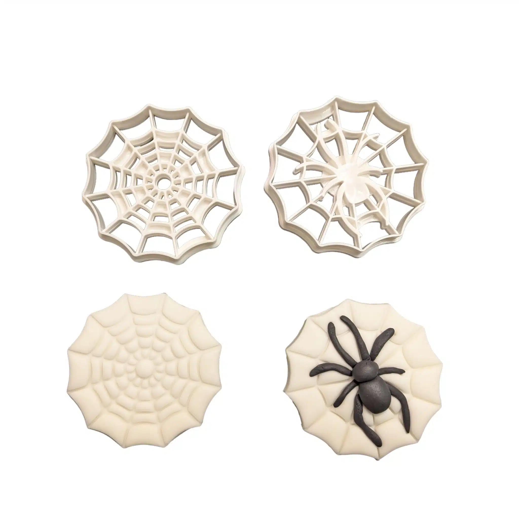 Uitsteker met impressie spinnenweb set/2 bij cake, bake & love 5 Uitsteker met impressie spinnenweb set/2
