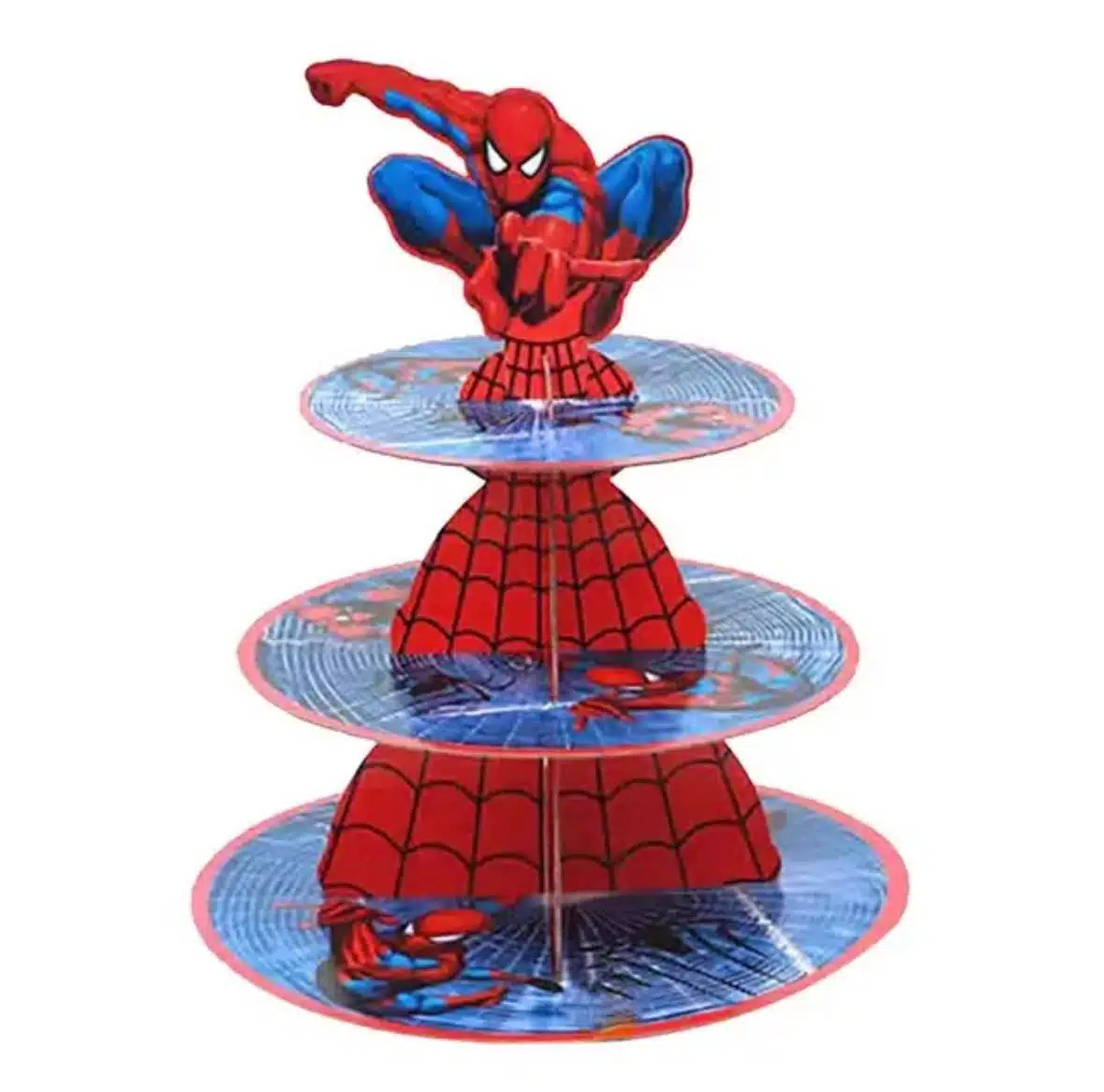 Spiderman cupcake standaard bij cake, bake & love 5 Spiderman cupcake standaard