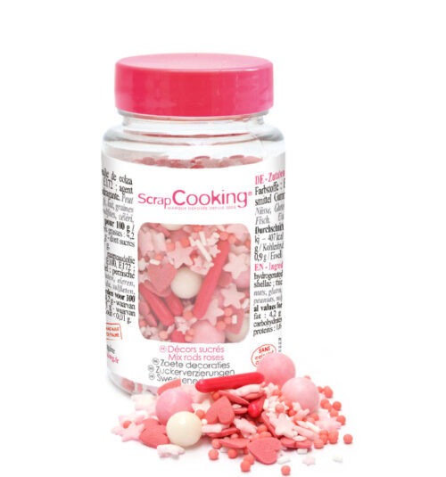 Scrapcooking sprinkles mix pink 70 gram bij cake, bake & love 5