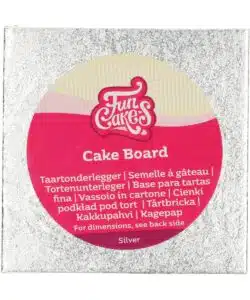 FunCakes Cake Board Vierkant 12,5 x 12,5 cm - Zilver