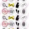 Eetbare cupcakeprint detective - 24 cupcake rondjes bij cake, bake & love 3