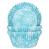 House of marie baking cups sneeuwkristal blauw pk/50 bij cake, bake & love 1