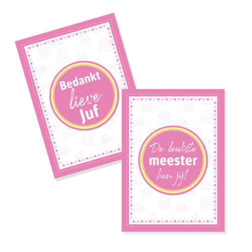 Juf of meester cadeautje - hartjes koekjes pakket - afbeelding 2