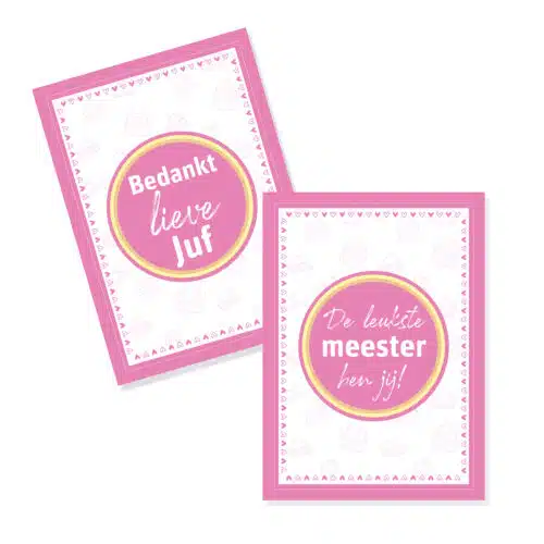 Juf of meester cadeautje - hartjes koekjes pakket - afbeelding 2