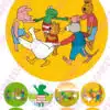 Eetbare taartprint kikker - 18 cm rond + 8 cupcake rondjes bij cake, bake & love 1