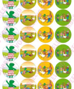 Eetbare Cupcakeprint Kikker - 24 cupcake rondjes