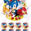 Eetbare taartprint sonic - 18 cm rond + 8 cupcake rondjes bij cake, bake & love 3