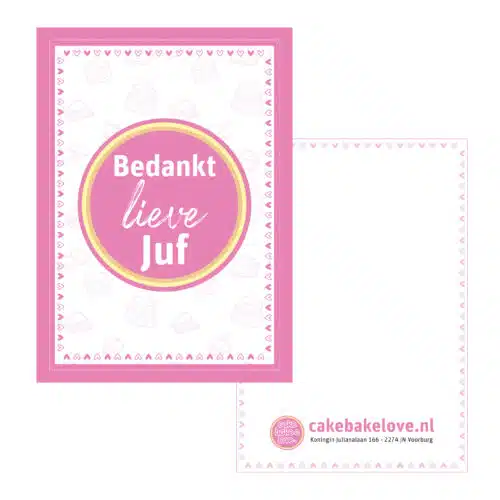 Juf of meester cadeautje - zelf samenstellen voor de juf!